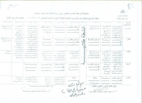 جدول توزيع محاضرات والدروس العلمية للفرقة الخامسة فصل دراسى اول