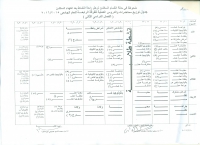 جدول توزيع محاضرات والدروس العملية للفرقة الرابعة للعام الجامعى 2016/2015 فصل دراسى ثان