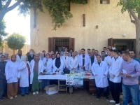 كلية الطب البيطري تنظم قافلة بيطرية مجانية بقرية الشموت مركز بنها