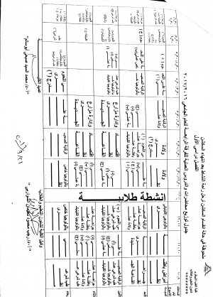 جدول توزيع محاضرات والدروس العملية للفرقة الرابعة للعام الجامعى 2017/2016 فصل دراسى اول