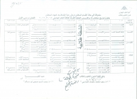 جدول توزيع محاضرات والدروس العلمية للفرقة الثالثة فصل دراسى اول